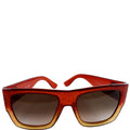 GUCCI Square Glitter Red Yellow / Grey Gradient Lens Sunglasses GG3817/S