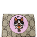 GUCCI Bosco Patch GG Supreme Canvas  Case Wallet Beige 506277