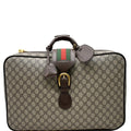 GUCCI Web GG Supreme Suitcase Travel Bag Beige 424501 - 25% OFF