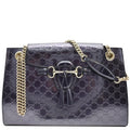 GUCCI Emily Large Guccissima Patent Leather Shoulder Bag Dark Violet 295403
