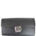 GUCCI GG Interlocking Continental Leather Wallet Black 598166