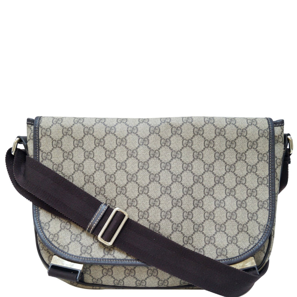 GUCCI GG Plus Canvas Messenger Crossbody Bag Beige 201732