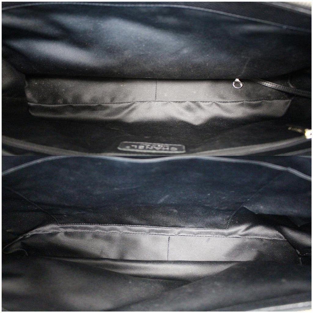 CHANEL XL Grand Caviar Leather Shopping Tote Bag Black