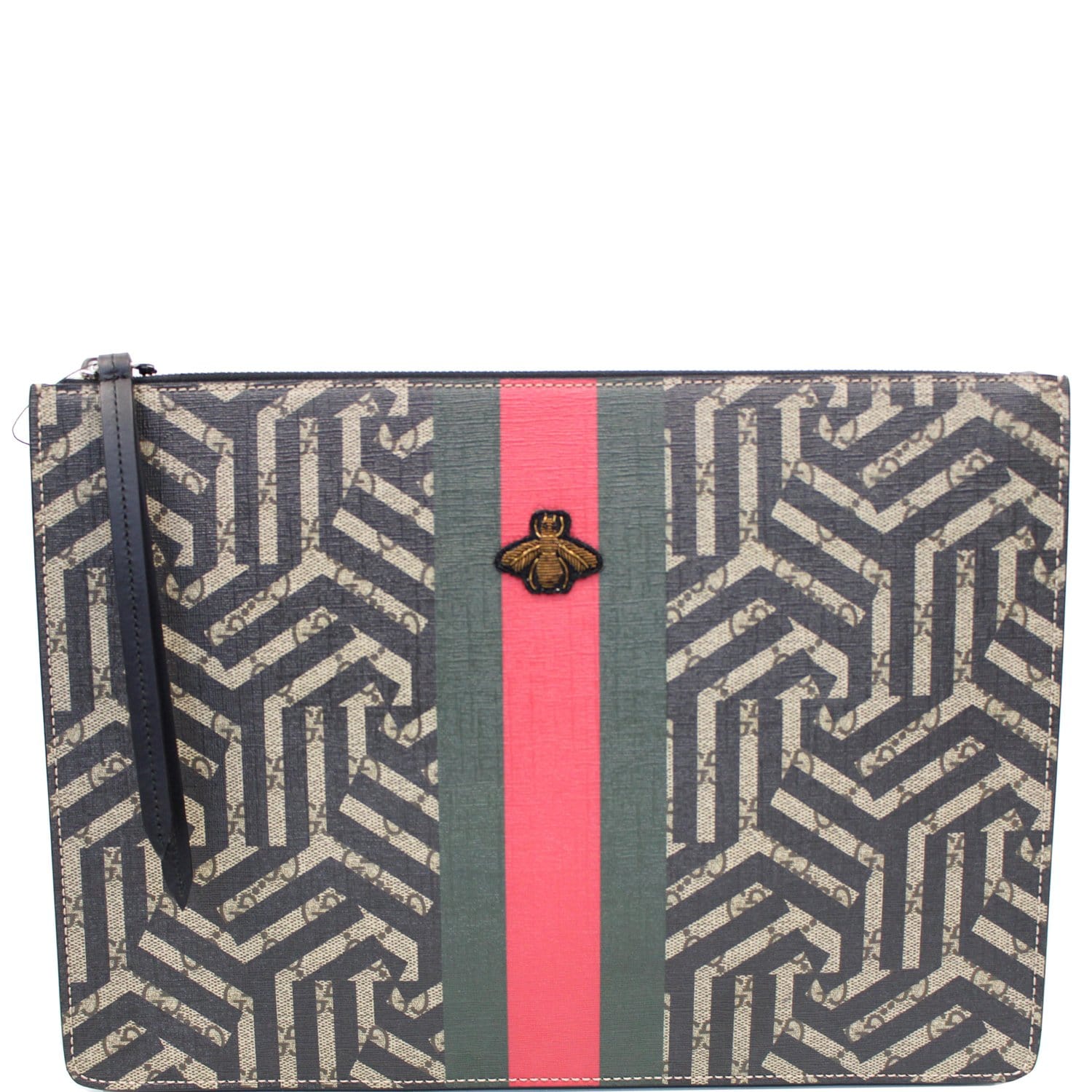 GUCCI GG Supreme Caleido Web Crossbody Messenger Bag Beige