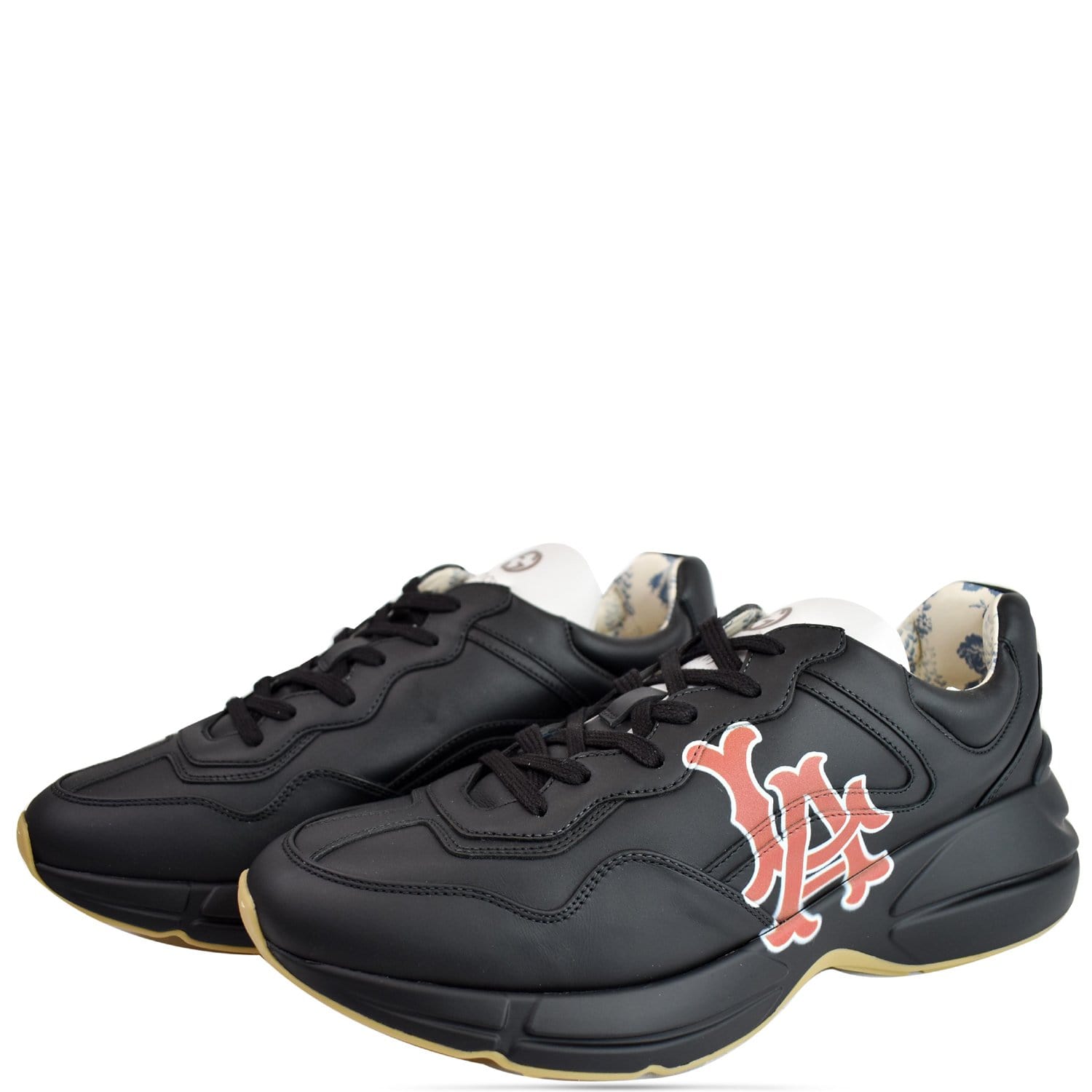 Gucci Rhyton LA Angels Leather Sneakers Black 548637 US 9