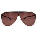 GUCCI GG0584S 003 Gold Havana Sunglasses Red Lens