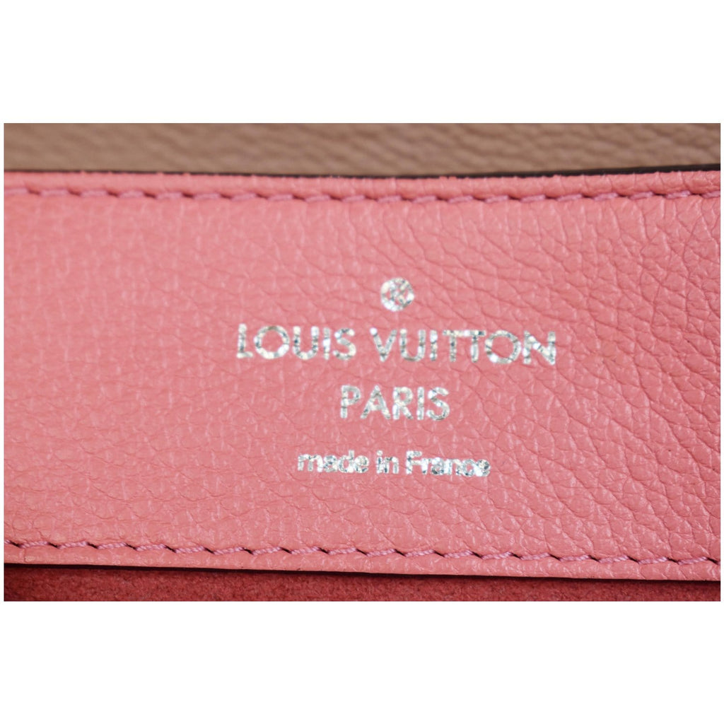 LOUIS VUITTON Lockme Calfskin Leather Backpack Salmon
