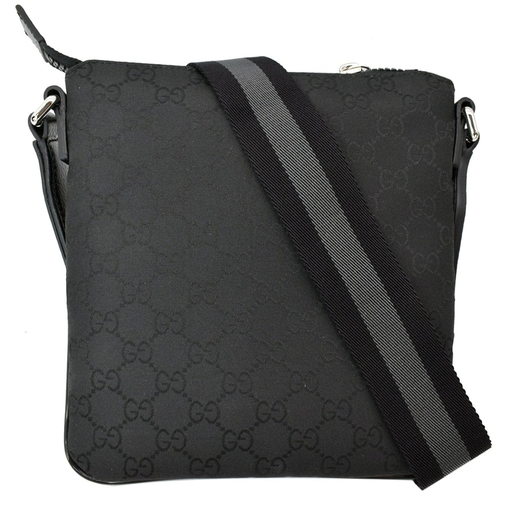GUCCI Nylon GG Canvas Messenger Bag Black 449183