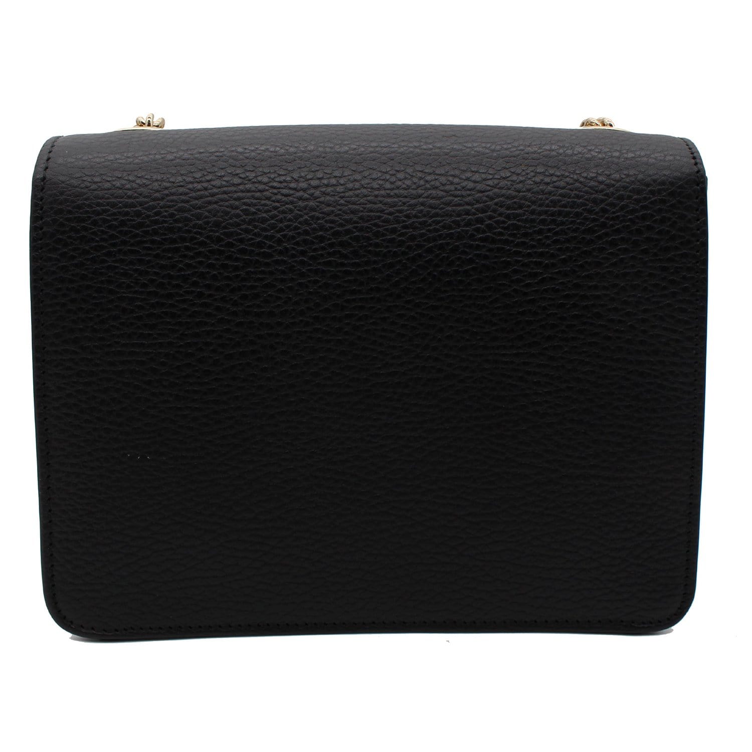 GUCCI Interlocking GG Leather Crossbody Bag Black