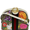 GUCCI Ophidia Flora Small Supreme Canvas Shoulder Bag Beige 499621