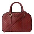 GUCCI Microguccissima Small Leather Crossbody Bag Navy Red 510286
