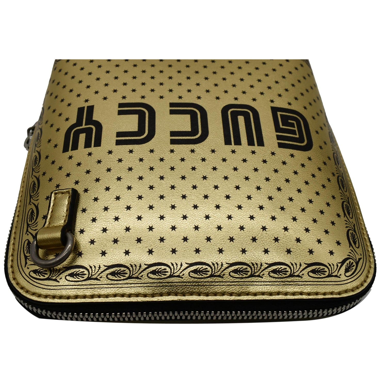 GUCCI Moon Steller Guccy Leather Crossbody Bag Gold 511189
