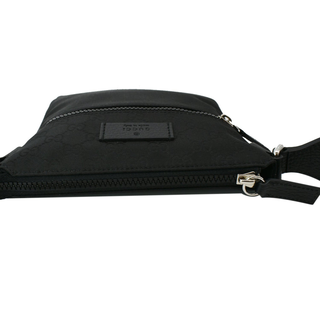 GUCCI Nylon GG Canvas Messenger Bag Black 449183