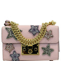 GUCCI Padlock Star Small Embroidered Shoulder Bag Pink 432182 - 25% OFF