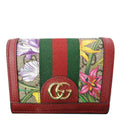 GUCCI Ophidia Flora GG Supreme Canvas  Case Wallet Red 523155 - 10% Off