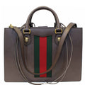 GUCCI Animalier Leather Top Handle Bag Brown 431275