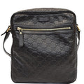 GUCCI Guccissima Leather Messenger Bag Black 201448