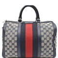 GUCCI Vintage Web Original GG Boston Bag Blue 247205