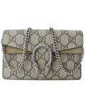 GUCCI Dionysus Super Mini GG Supreme Canvas Crossbody Bag Taupe 476432