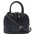 GUCCI Mini Dome Micro Guccissima Leather Crossbody Bag Blue 449654