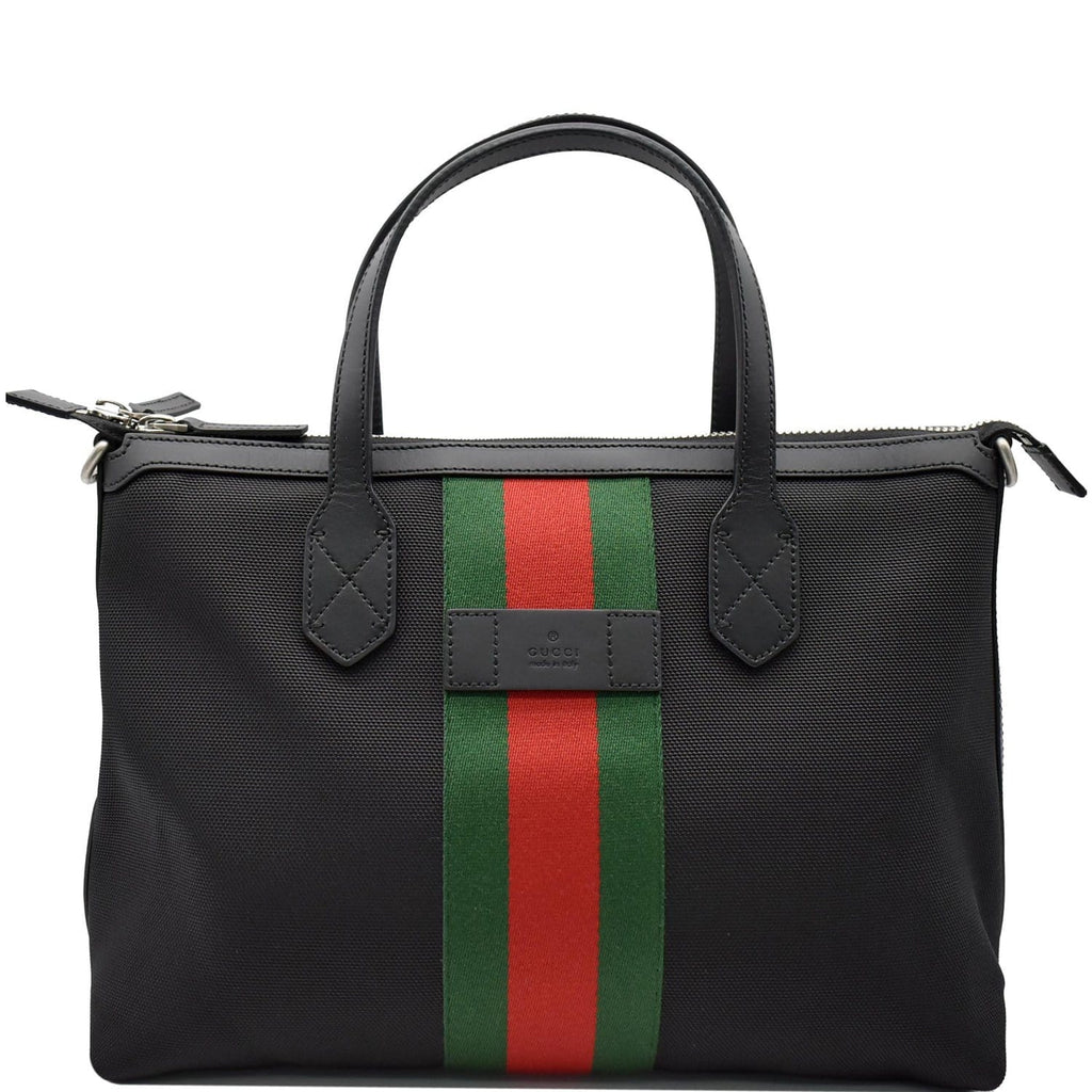 GUCCI Nylon Top Handle Shoulder Bag Black 630923