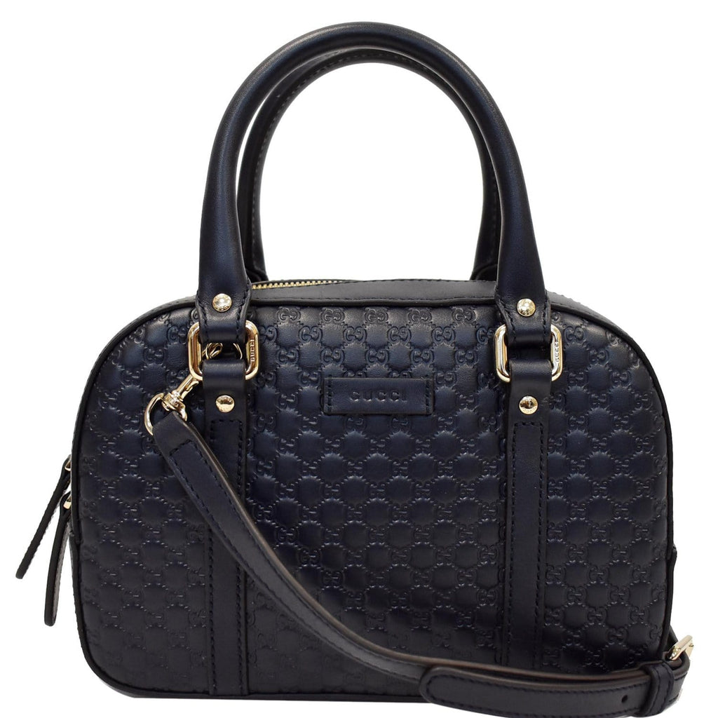 GUCCI Microguccissima Small Leather Crossbody Bag Blue 510289