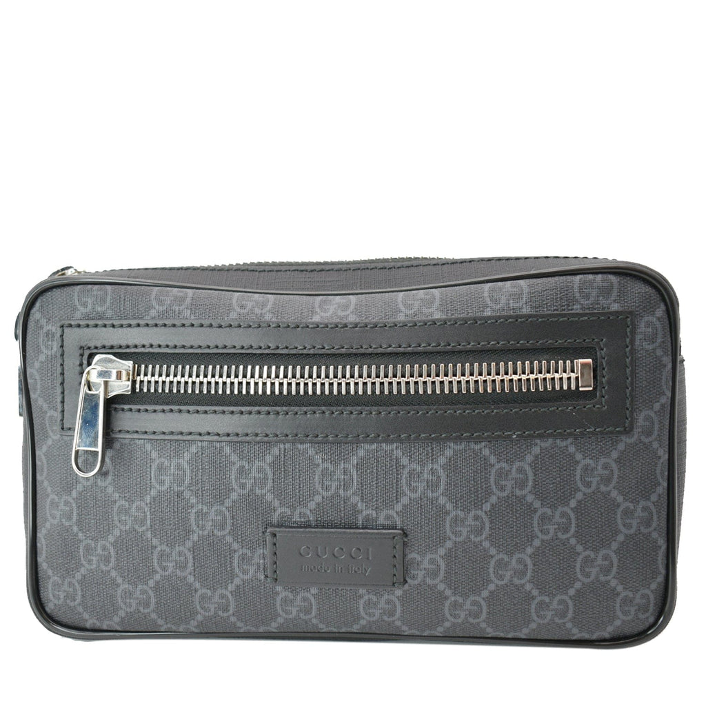 GUCCI GG Supreme Canvas Belt Bumbag Black 474293