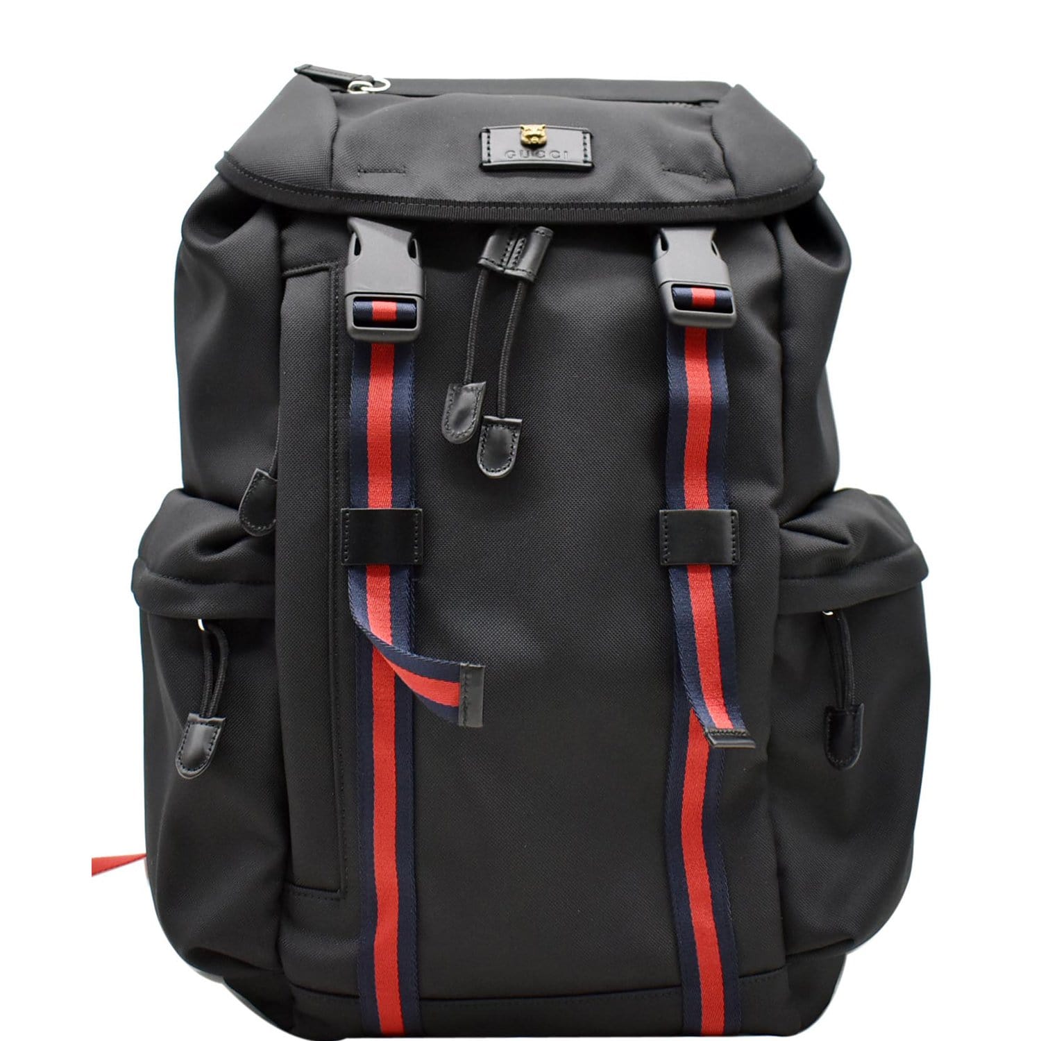 GUCCI Techno Fabric Backpack Bag Black 429037