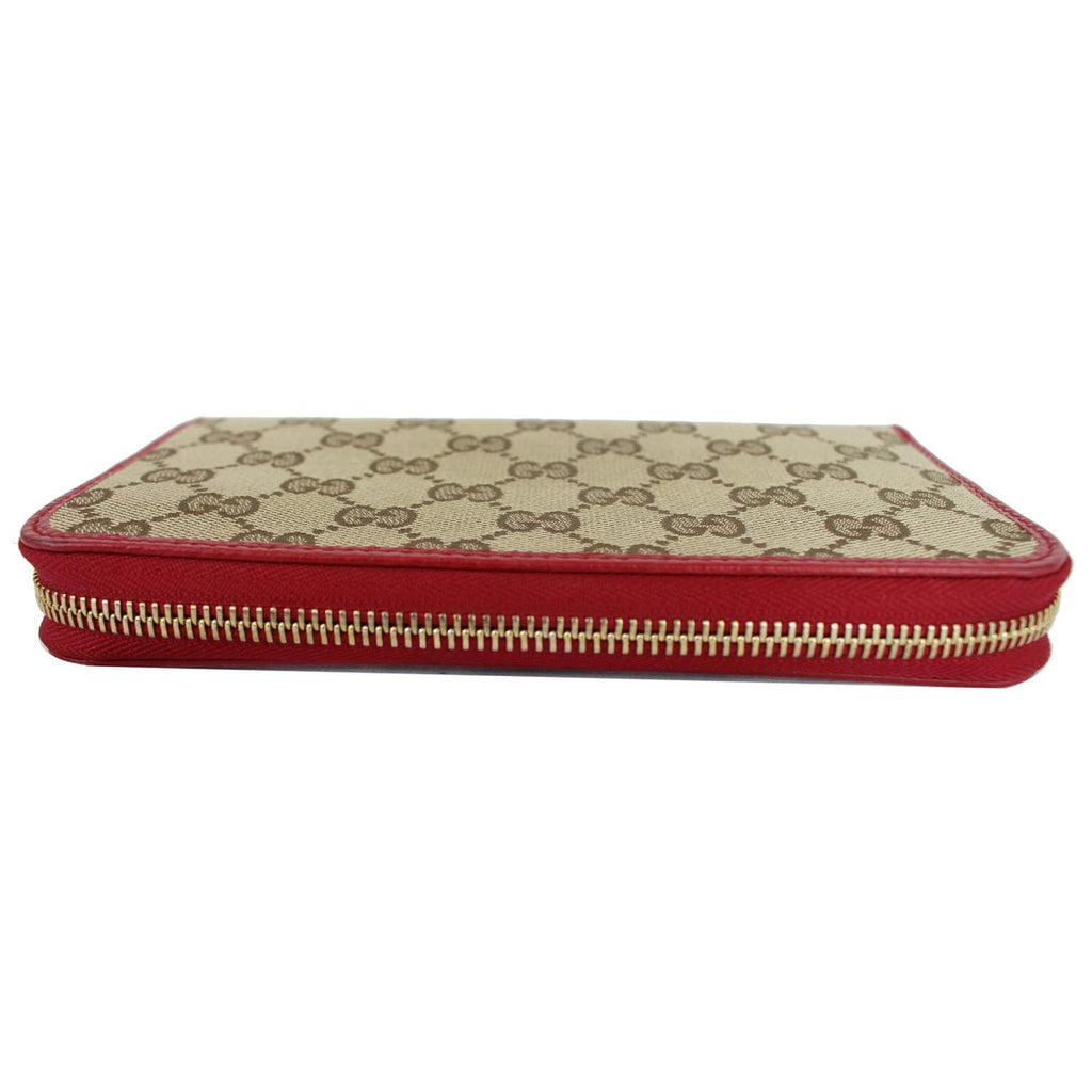 GUCCI GG Monogram Canvas Zippy Wallet Beige 363423