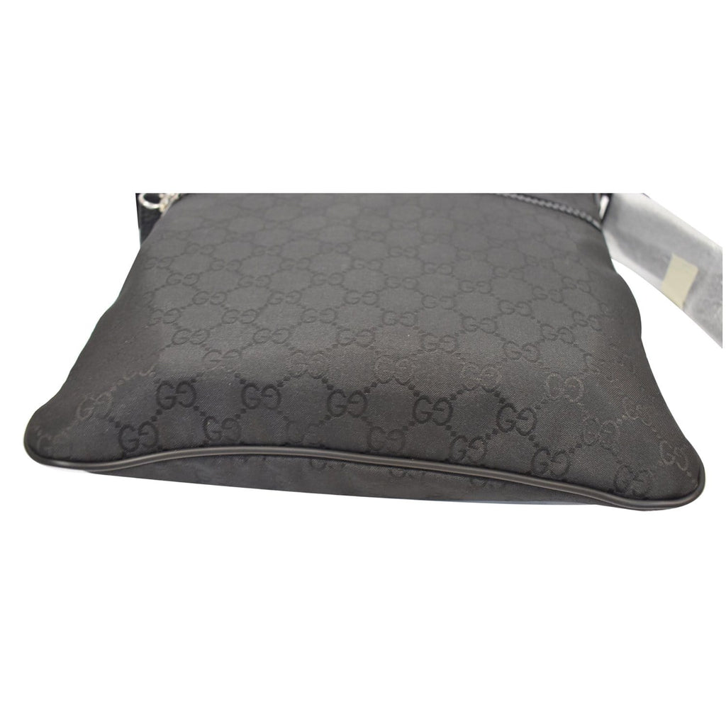 GUCCI GG Monogram Nylon Small Messenger Bag Black 449184