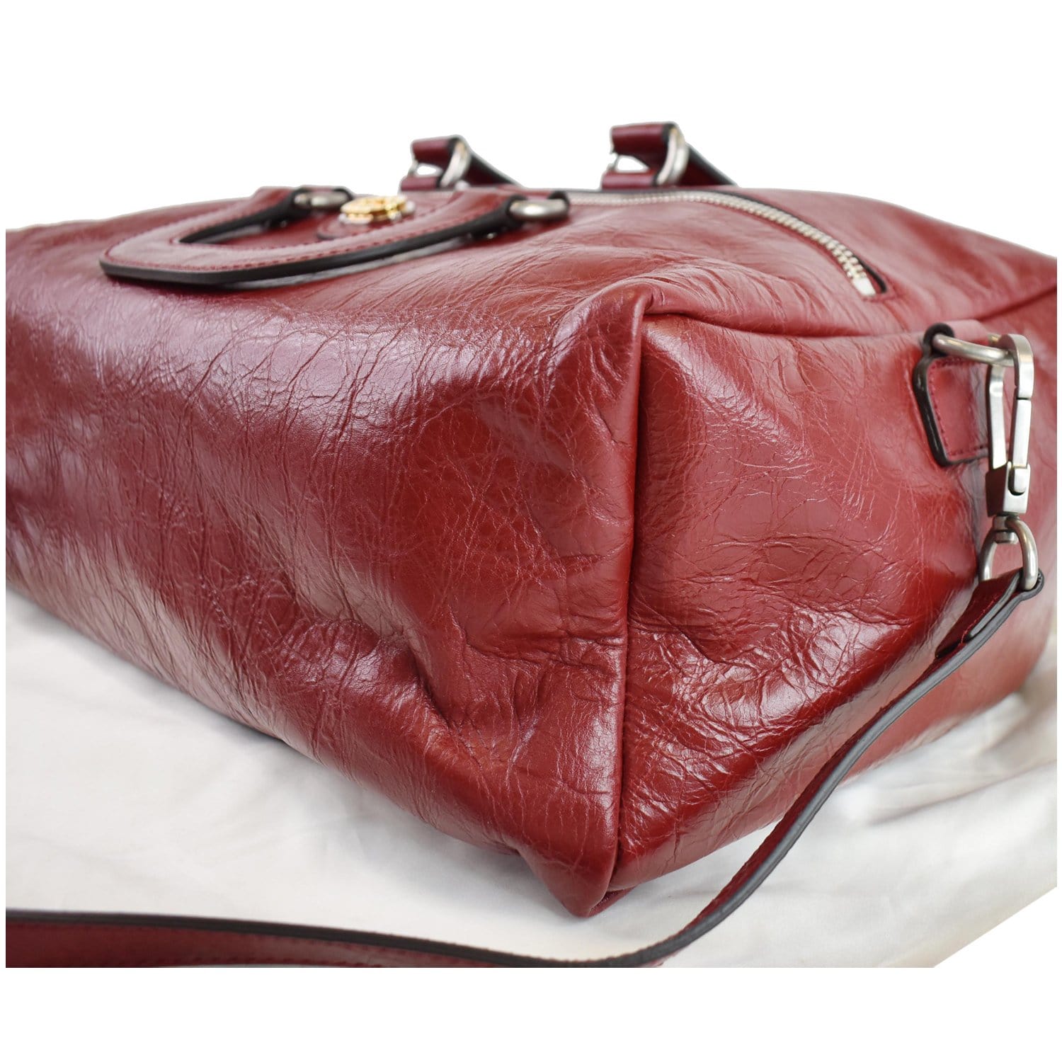 GUCCI Soft Backpack Calfskin Leather Duffle Bag Red 587866 - 20% OFF