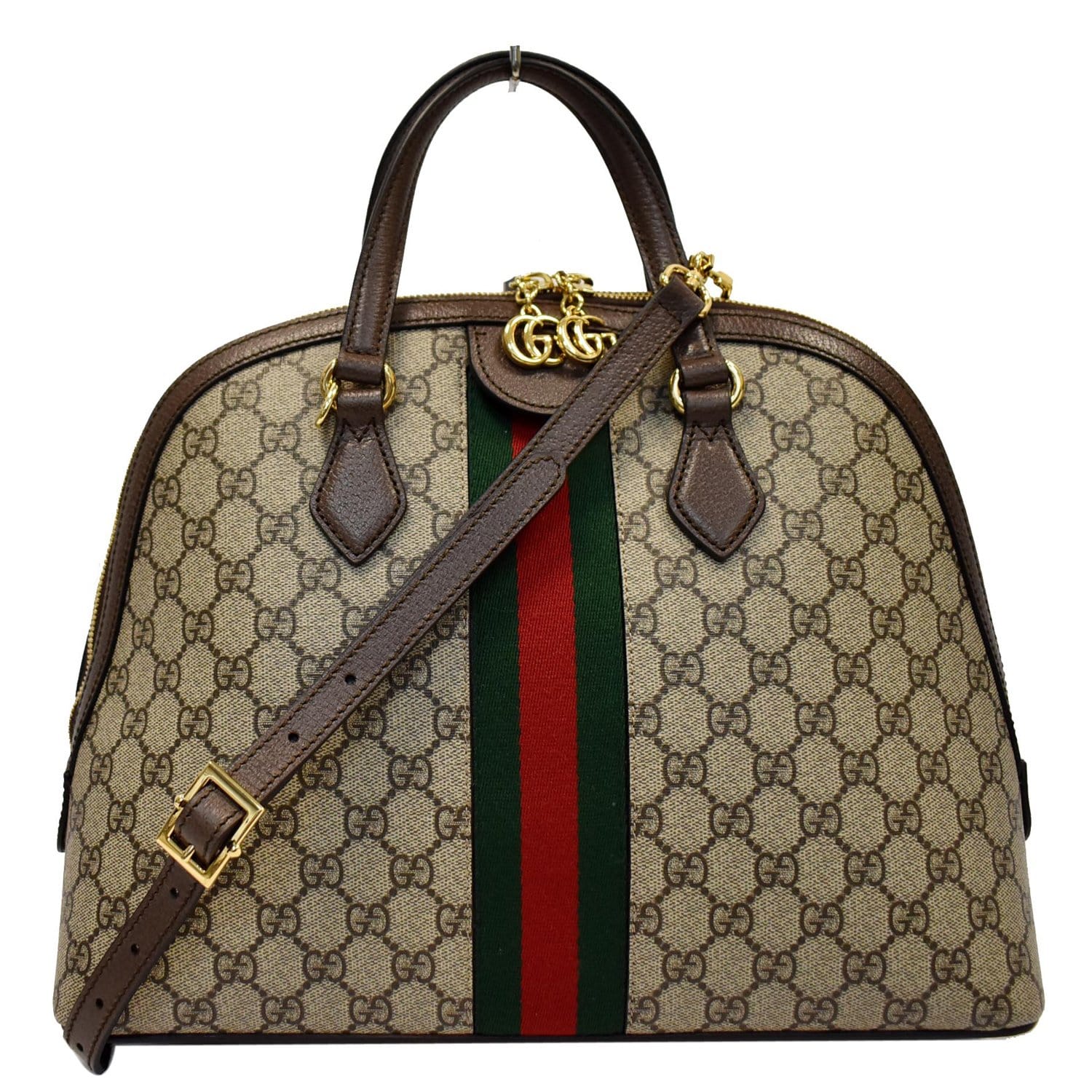 GUCCI Ophidia GG Canvas Medium Top Handle Shoulder Bag Beige 524533