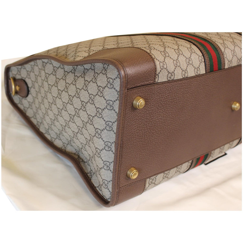 GUCCI Ophidia GG Large Carry-On Supreme Canvas Duffle Bag Beige 598152 - 20% OFF