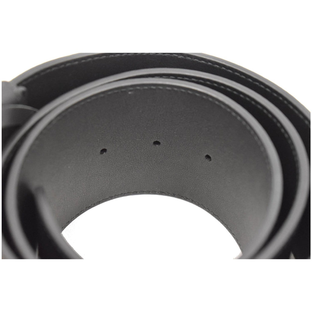 GUCCI Wide Double G Buckle Leather Belt Black Size 90/36 453265
