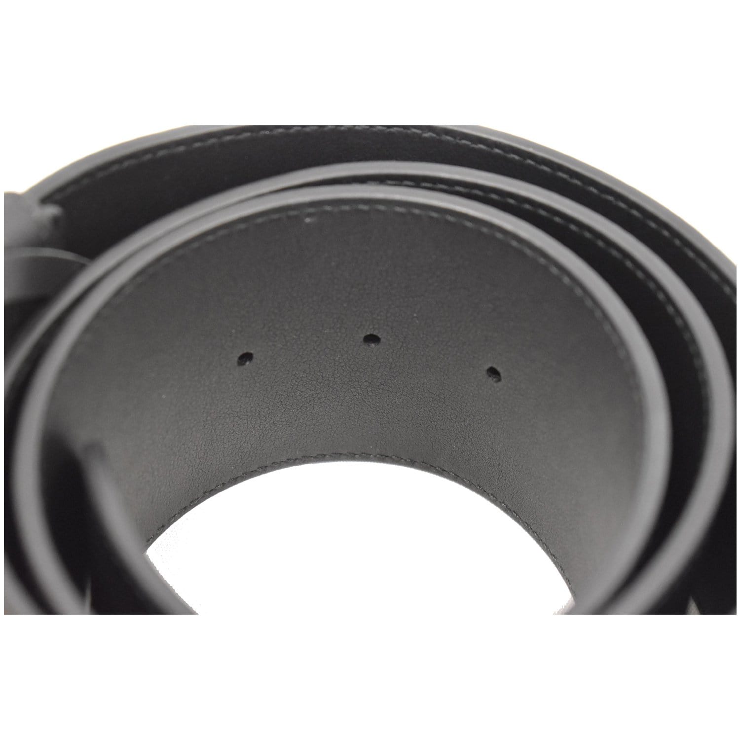 GUCCI Wide Double G Buckle Leather Belt Black Size 90/36 453265