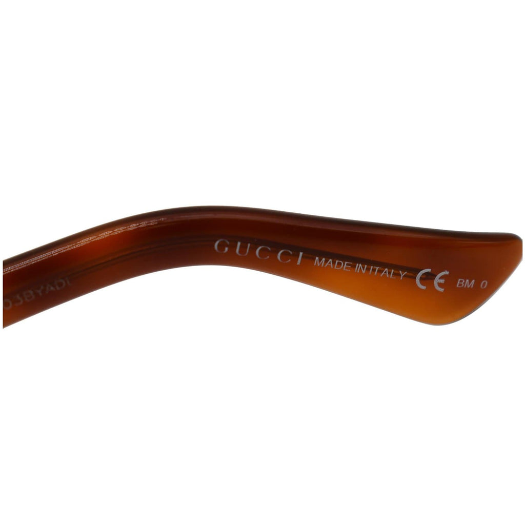 GUCCI Light Havana Eyeglasses Transparent Lens