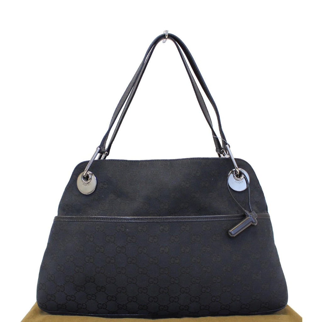 GUCCI GG Monogram Medium Eclipse Shoulder Bag Black