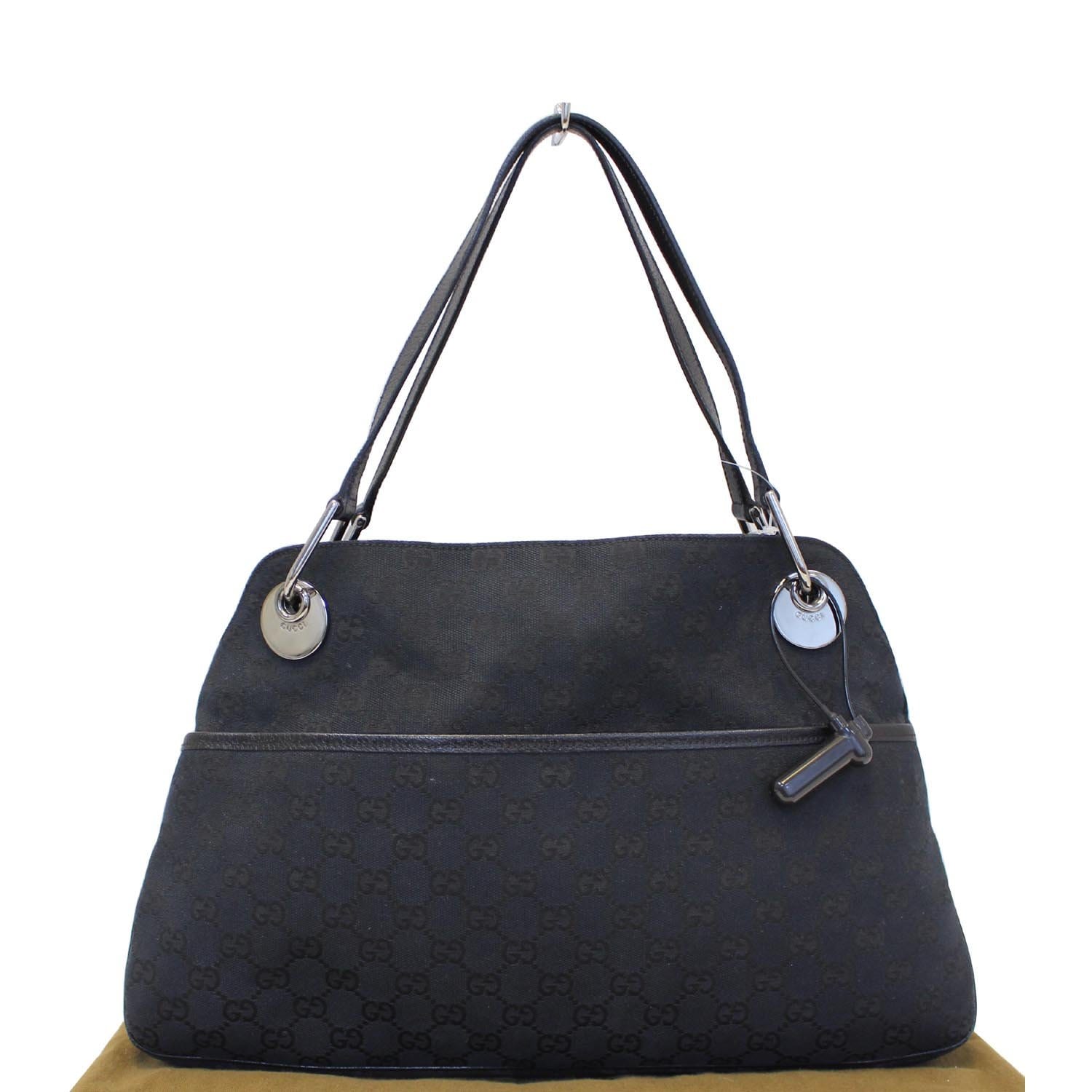 GUCCI GG Monogram Medium Eclipse Shoulder Bag Black