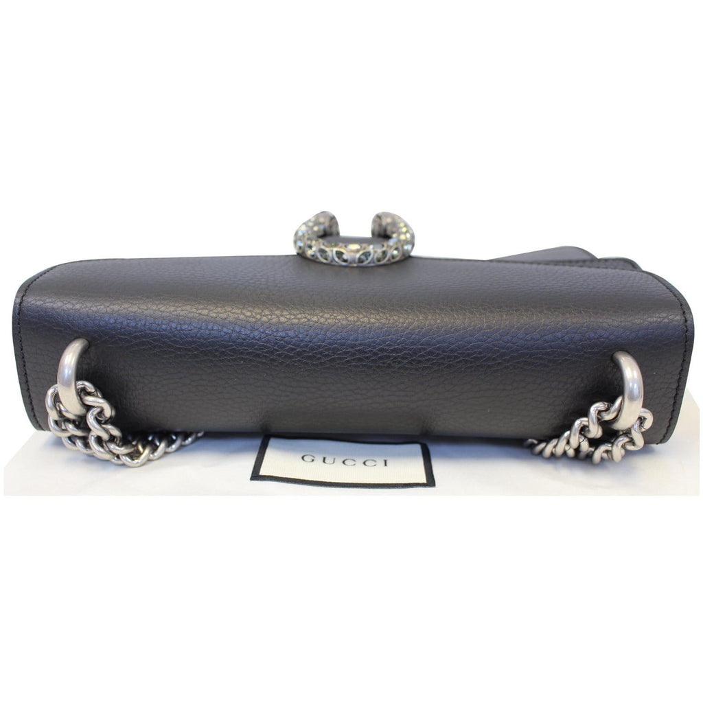 GUCCI Dionysus Small Leather Shoulder Bag 400249 Black
