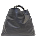 GUCCI Horsebit Large Black Leather Hobo Bag