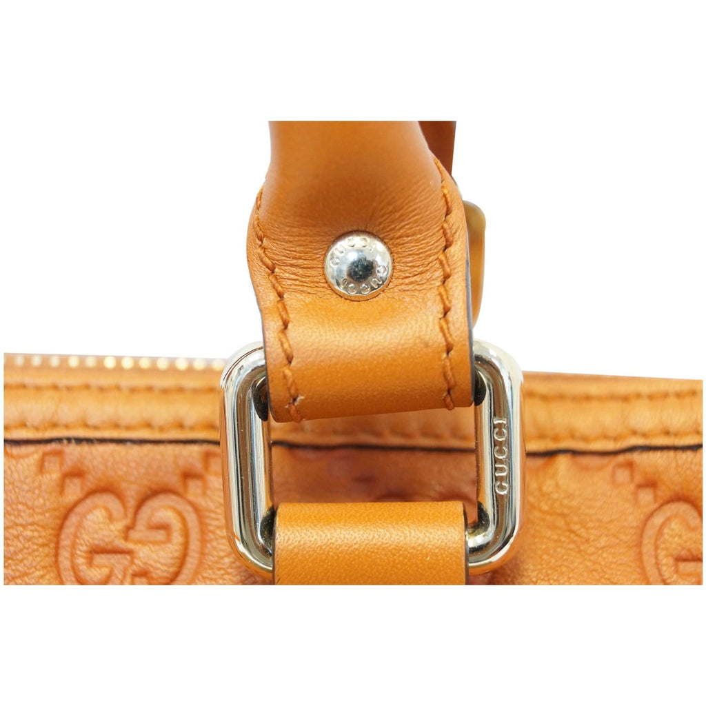 GUCCI Medium Joy Guccissima Leather Boston Bag Orange 265697