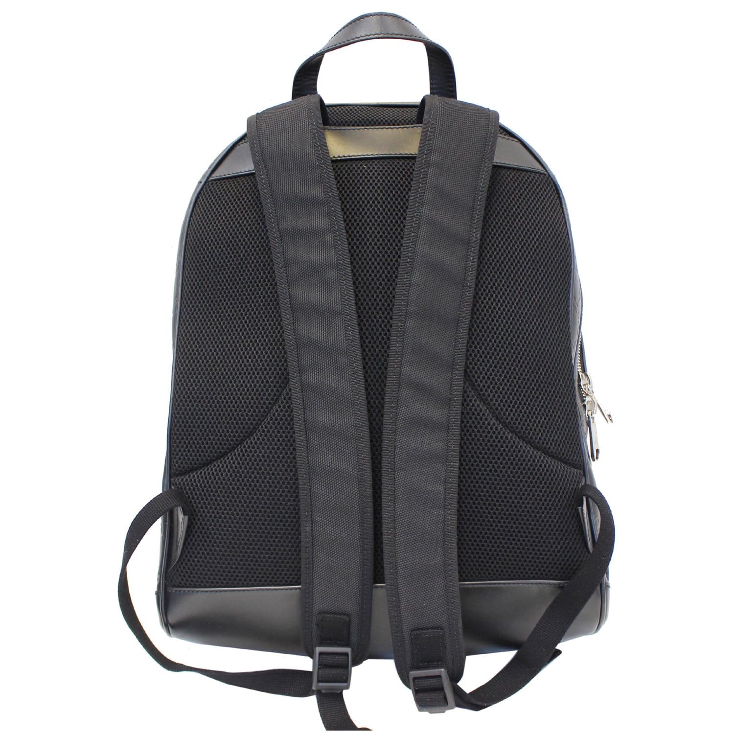 GUCCI GG Signature Leather Backpack Bag Black 406370