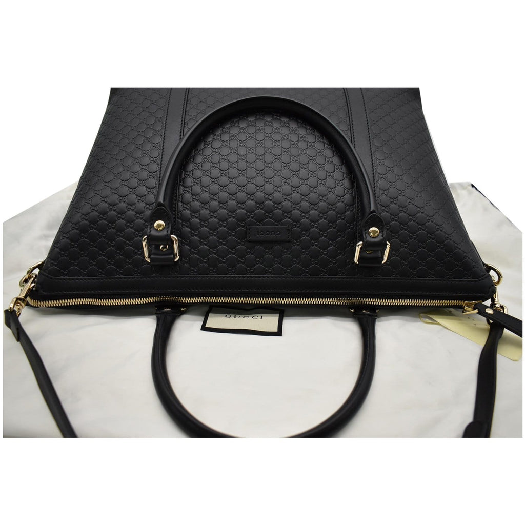 GUCCI Micro Guccissima Leather 2Way Shoulder Bag Black 449655