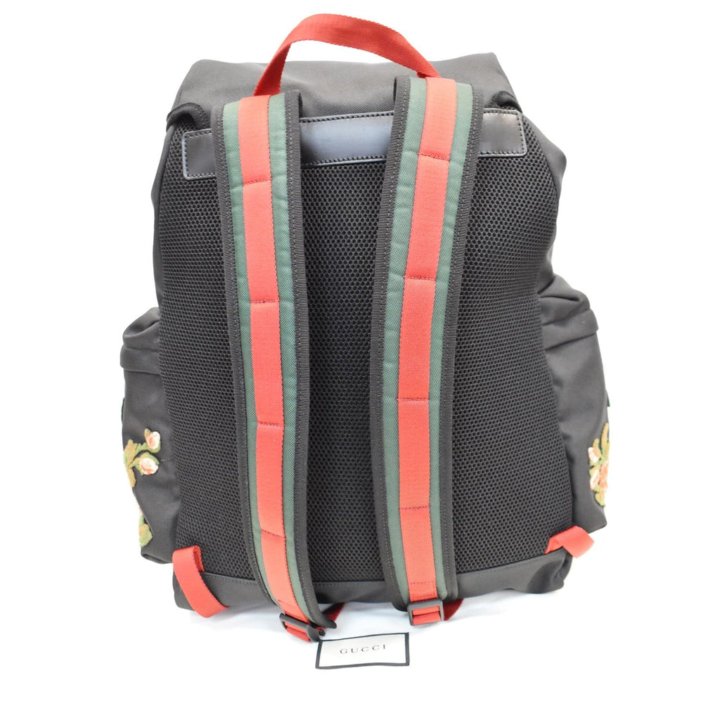 GUCCI Techpack Backpack with Embroidery Backpack Bag Black 429037