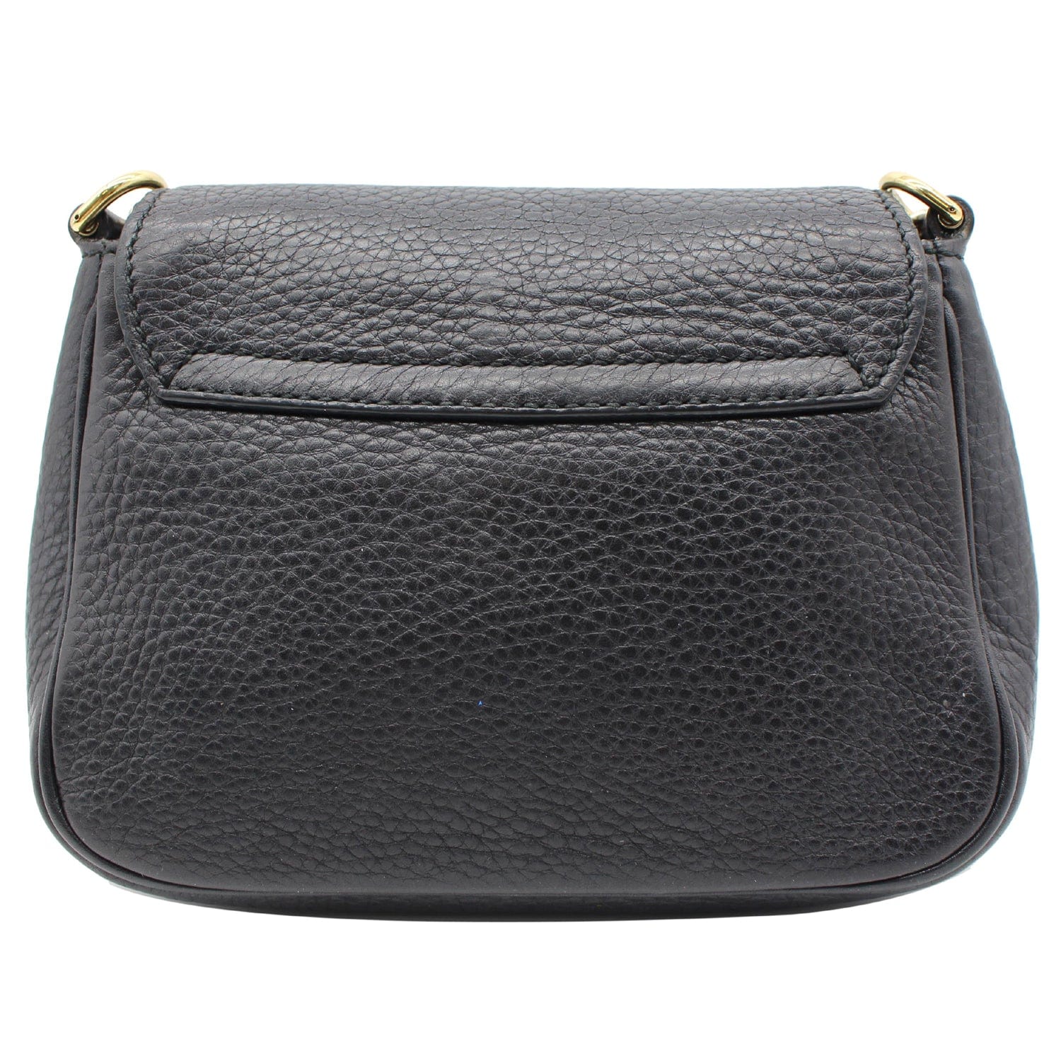 GUCCI GG Soho Pebbled Leather Chain Shoulder Bag Black 323190