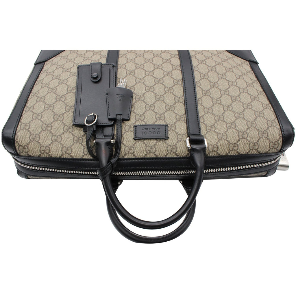 GUCCI Eden GG Supreme Canvas Briefcase Bag Beige 406384
