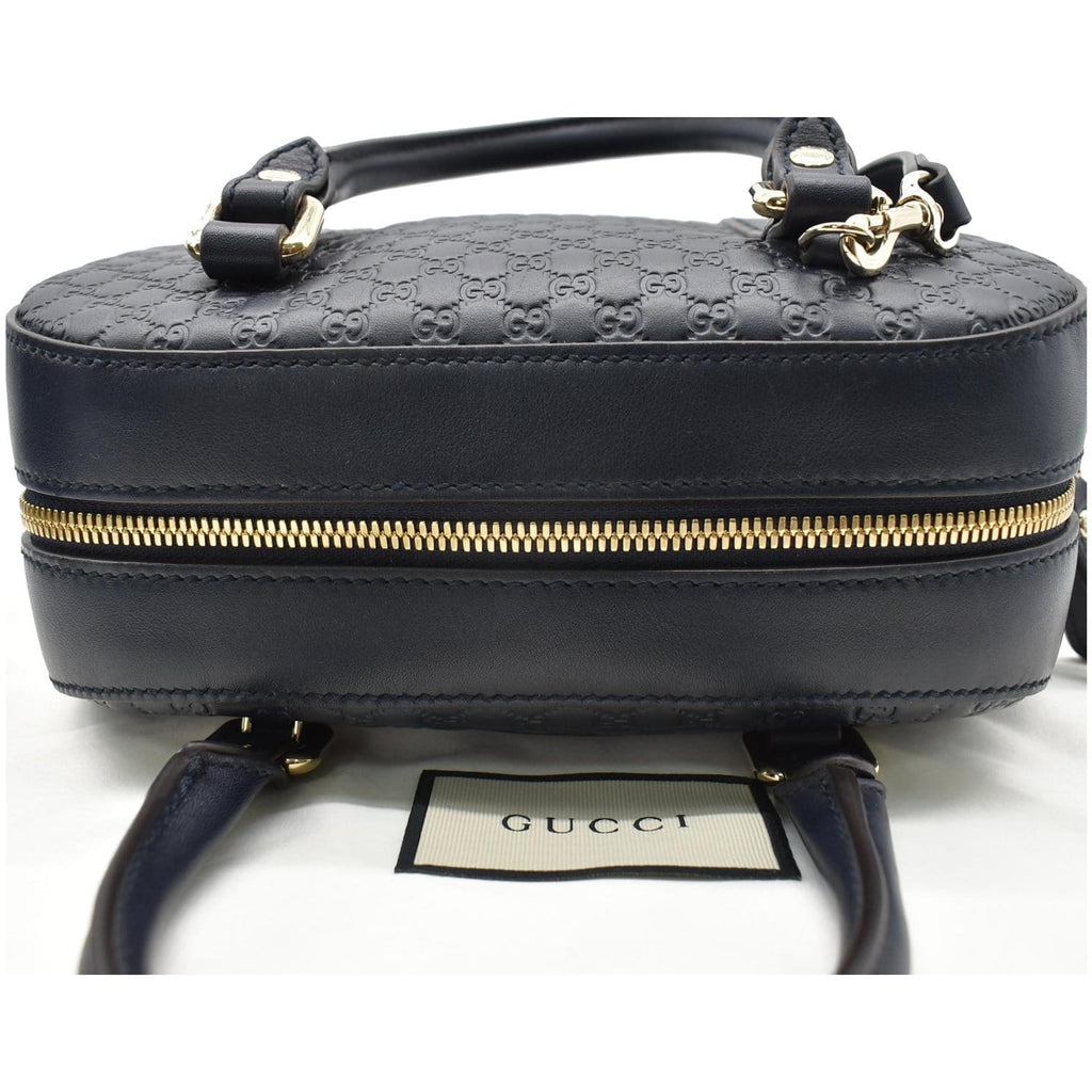 GUCCI Microguccissima Small Leather Crossbody Bag Blue 510289