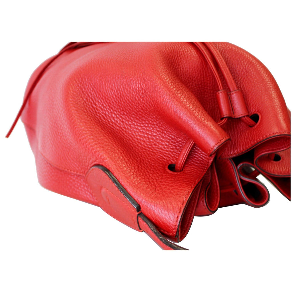 GUCCI Lady Tassel Bucket Leather Shoulder Bag Red 354472