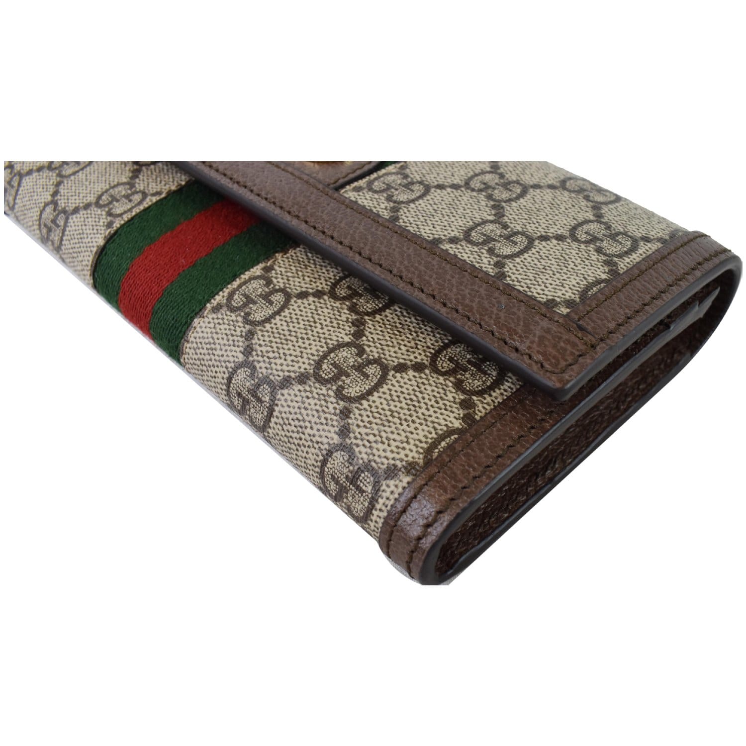 Gucci Ophidia GG Continental Supreme Canvas Wallet Beige 523153