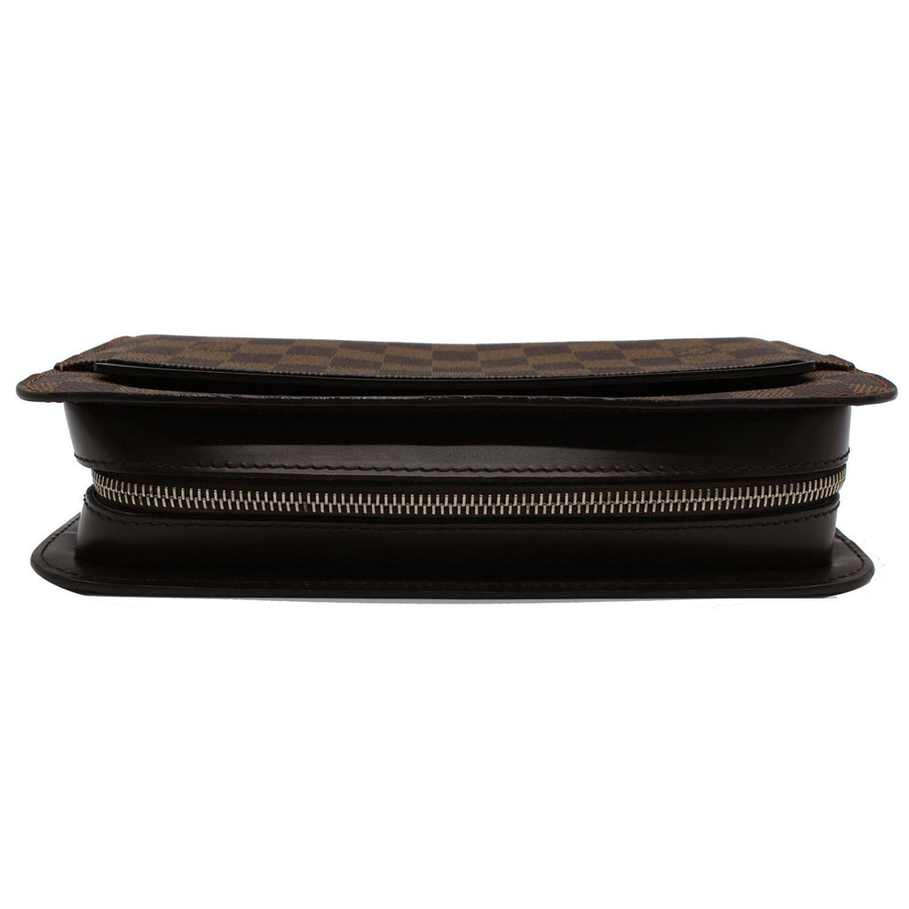 LOUIS VUITTON Saint Louis Damier Ebene Pochette Clutch Bag Brown
